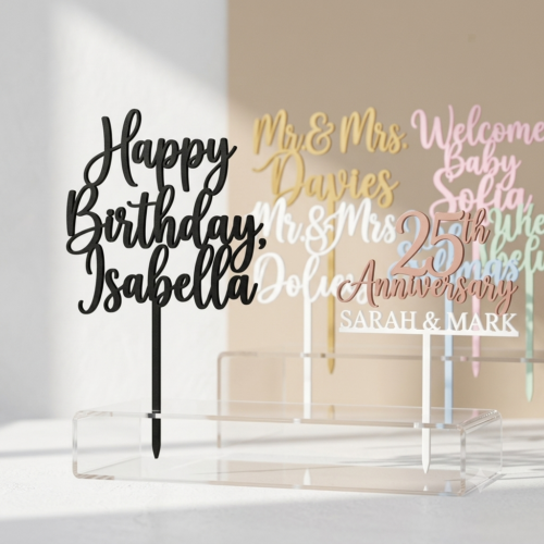 Custom 3D Printed Cake Topper