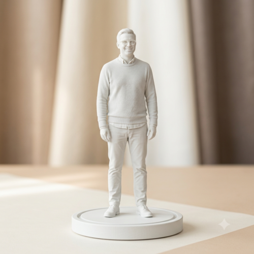 Custom White 3D Printed Statue From Your Photo